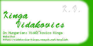 kinga vidakovics business card